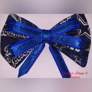 Dallas Cowboys shiny hair bow